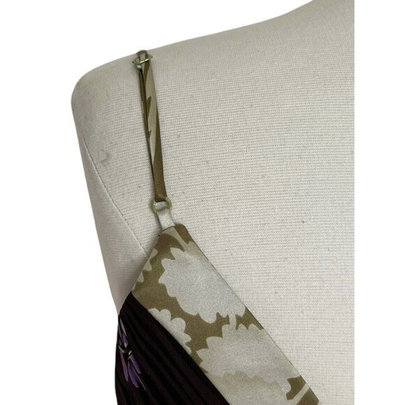 OC Silk Party Cocktail Dress Size 10 Brown Purple Gold Sleeveless - Picture 5 of 10